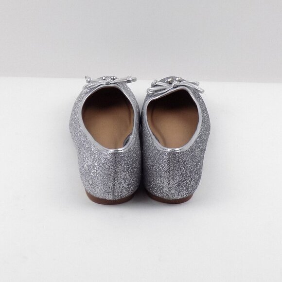 Torrid Ballet Flats Shoes Size 9 Bow & Gem Accent Silver Glitter - Picture 5 of 9